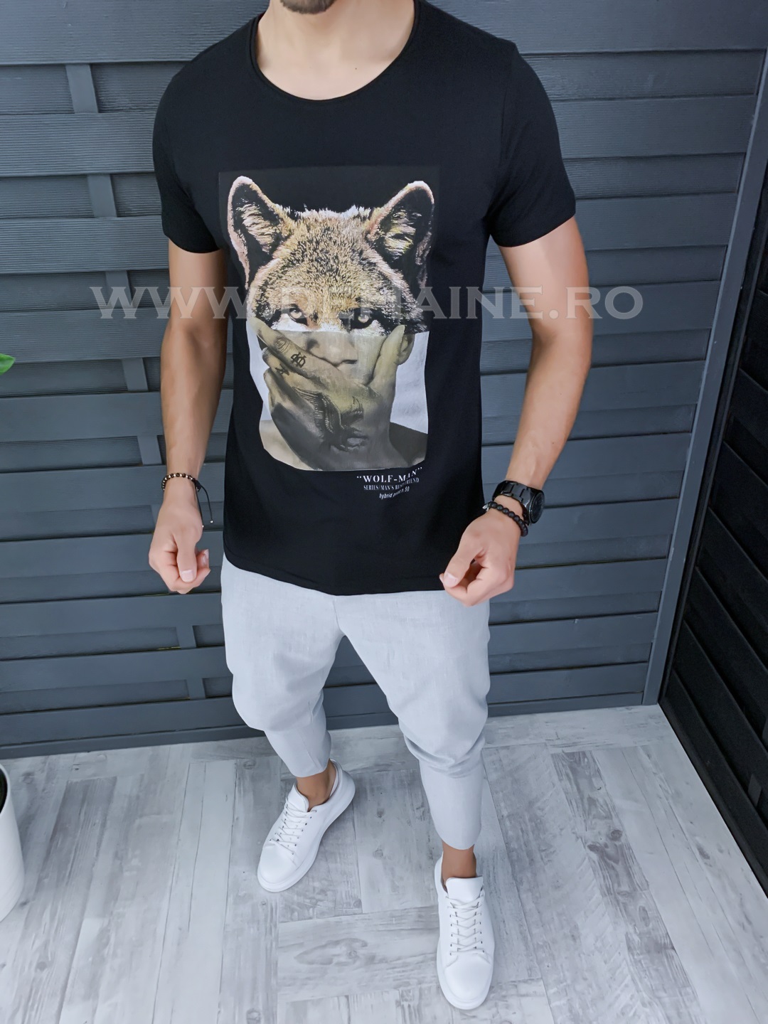 Tricou barbati slim fit b1281 x3-2